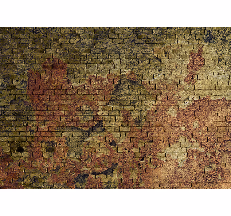 Papel mural piedra textura de ladrillo envejecido - TenVinilo