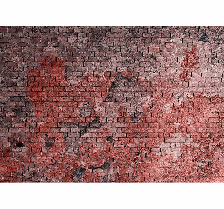 Papel mural ladrillo superficie roja texturizada - TenVinilo
