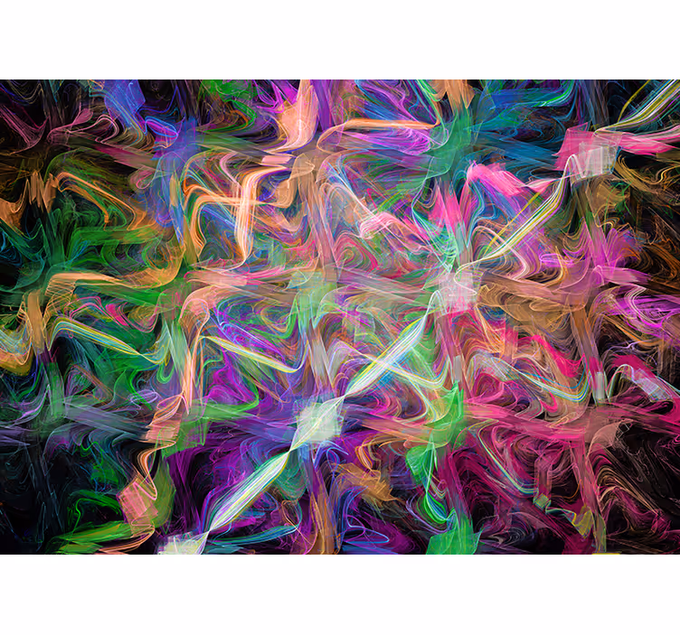 Mural abstracto remolinos vibrantes - TenVinilo