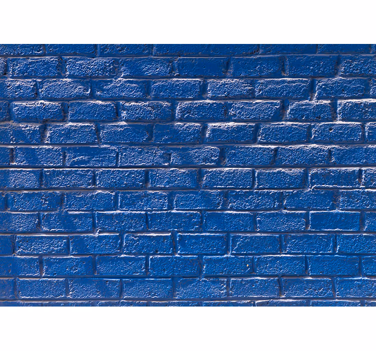 Papel mural ladrillo superficie azul texturizada - TenVinilo