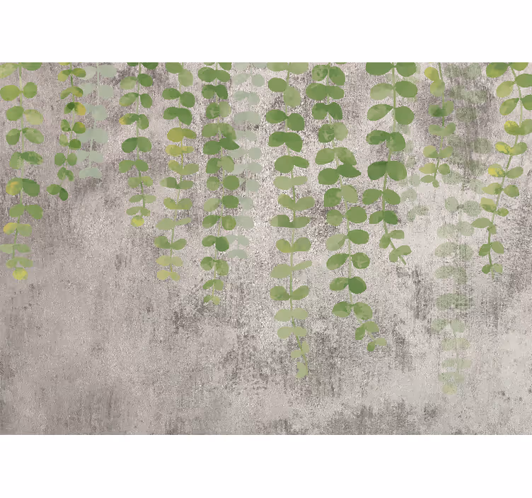 Papel mural naturaleza diseño de vegetación colgante - TenVinilo