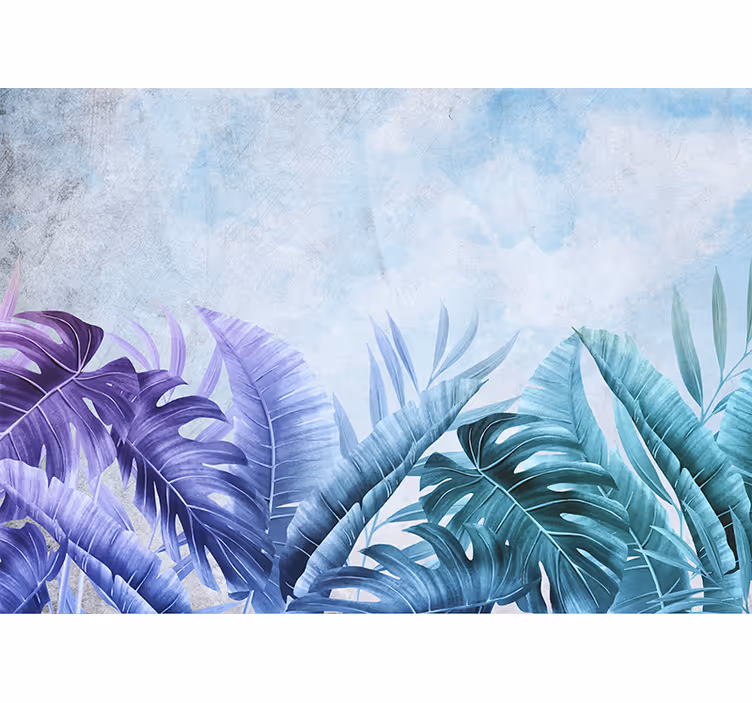 Papel mural naturaleza hoja tropical - TenVinilo