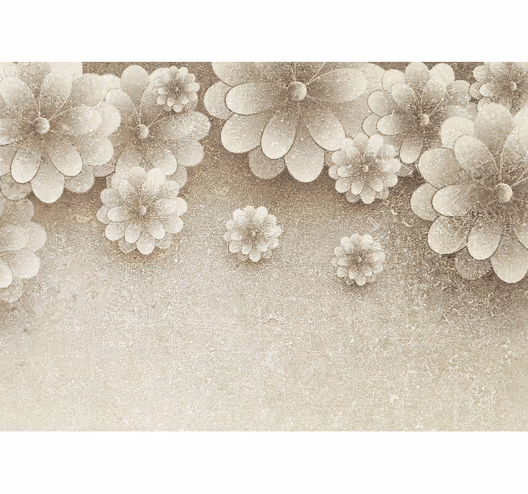 Papel mural flores elementos florales elegantes - TenVinilo