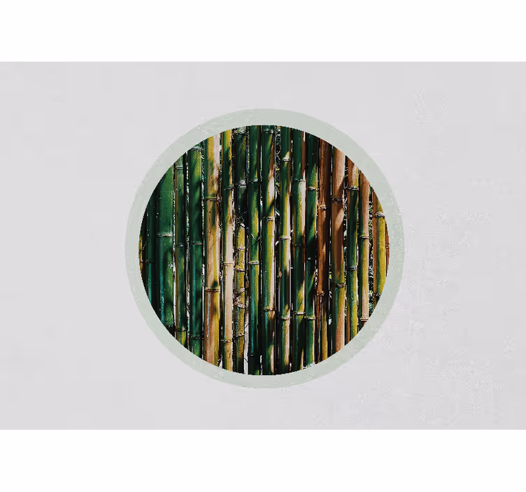 Papel mural 3d bosque de bambú verdeante - TenVinilo