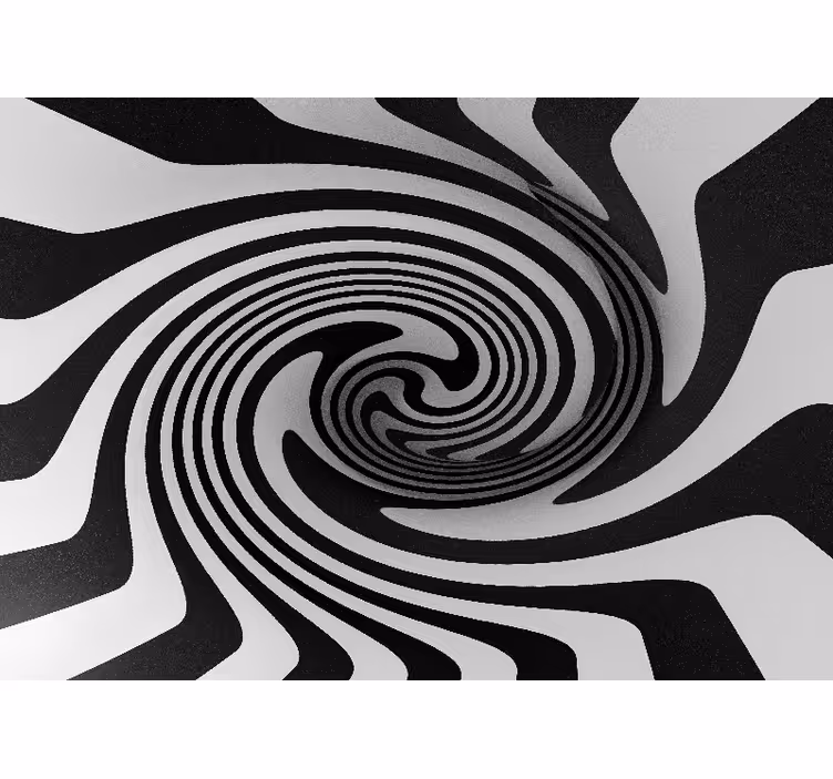 Mural abstracto efecto ilusión espiral - TenVinilo