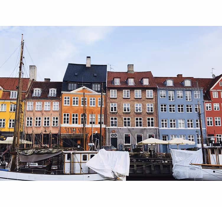 Papel mural ciudades vista del canal de copenhague - TenVinilo