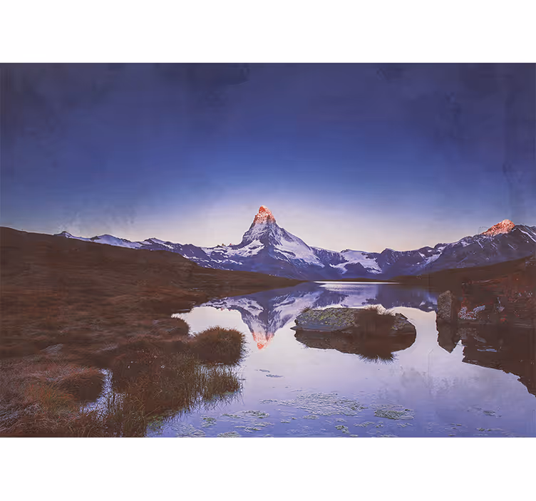 Papel mural paisajes eco de montañas majestuosas - TenVinilo
