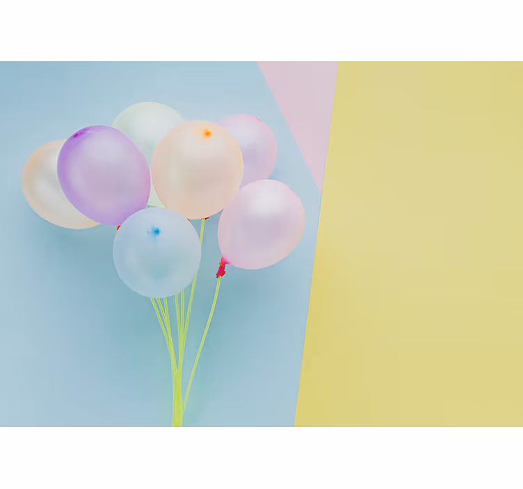 Papel mural infantil arreglo de globos coloridos - TenVinilo