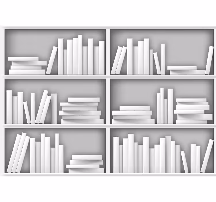 Papel mural textura estanterías de libros minimalistas - TenVinilo