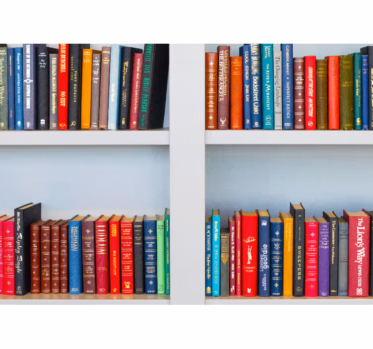 Fotomural para oficina Libros coloridos en la estantería - TenVinilo