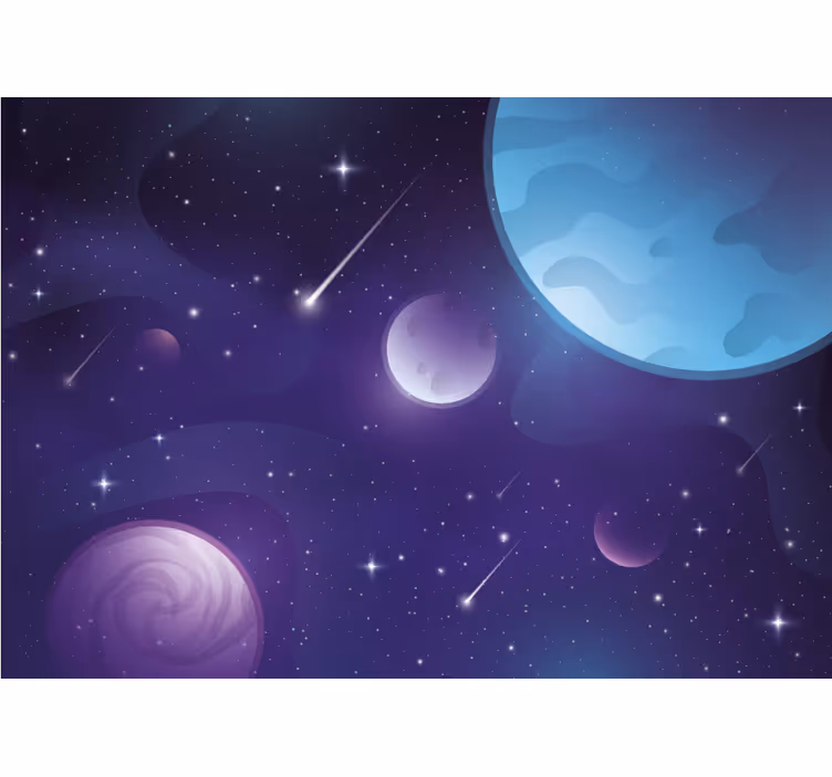 Papel mural espacio vista orbital celestial - TenVinilo