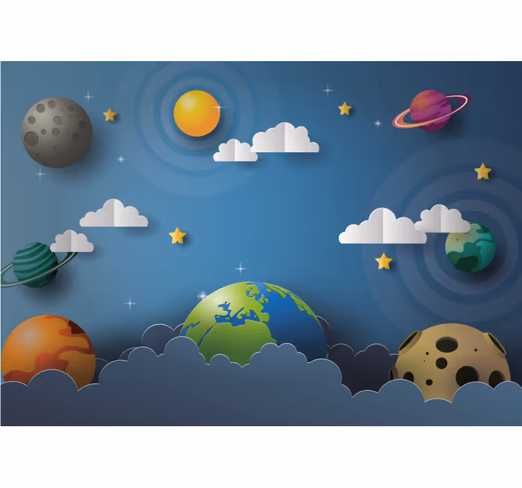 Papel mural fantasía paisaje de sueños cósmicos - TenVinilo