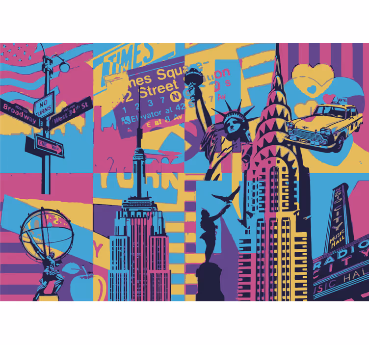 Fotomural arte urbano Pop art painting nueva york - TenVinilo