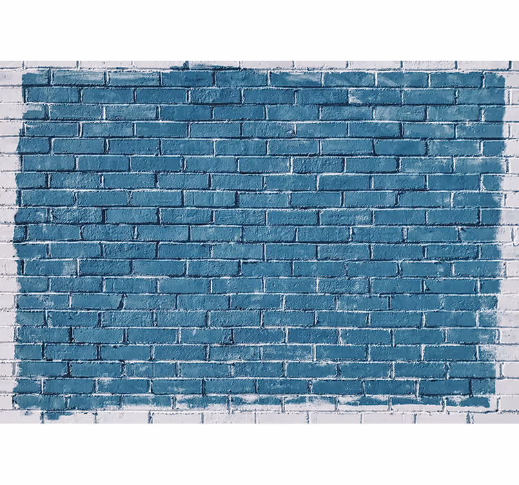 Papel mural ladrillo pared azul texturizada - TenVinilo