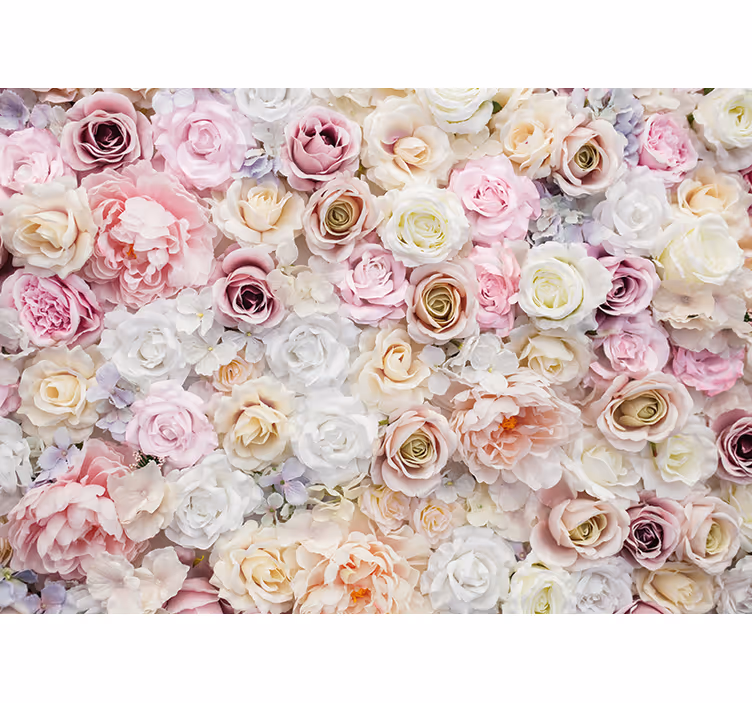 Papel mural flores colección flor de rosa - TenVinilo