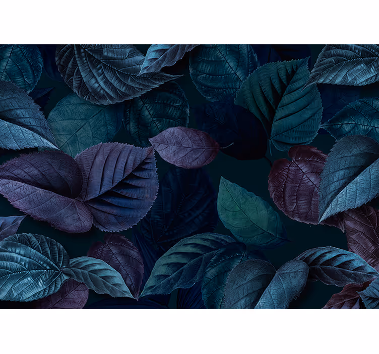 Papel mural naturaleza patrones de hojas suaves - TenVinilo