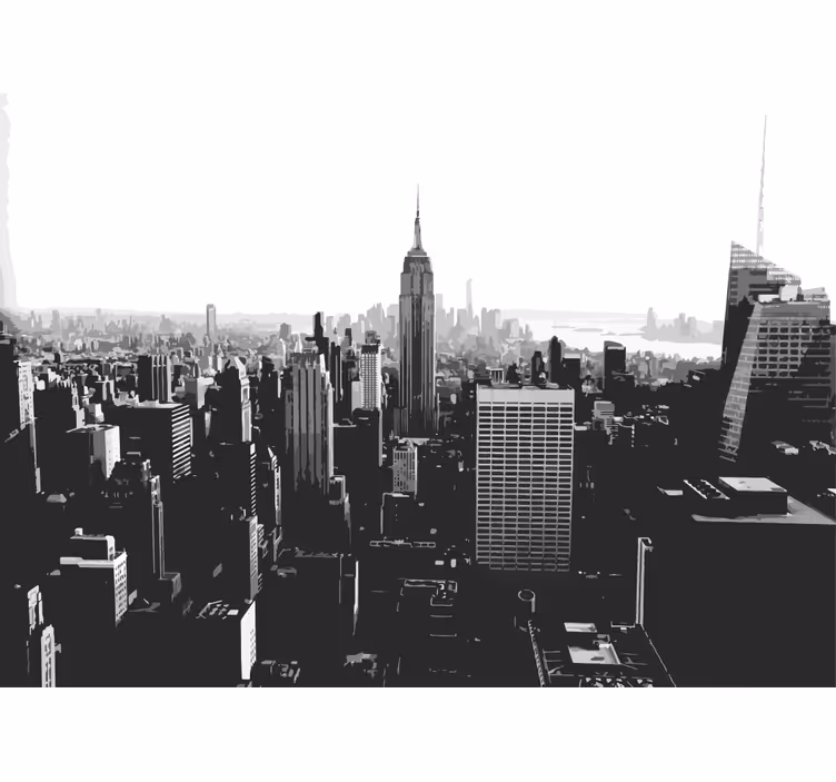 Fotomural Nueva York Nueva york en blanco y negro - TenVinilo
