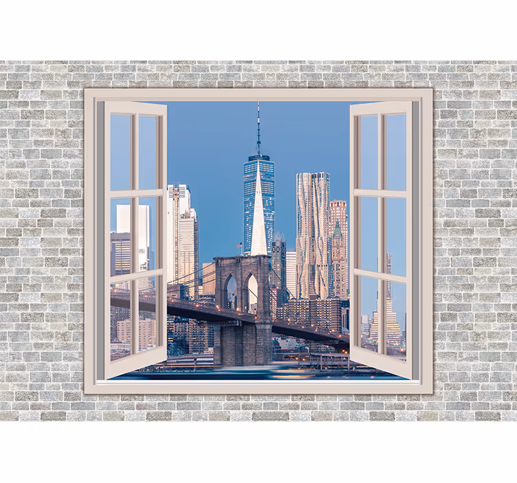 Papel mural New York vistas de manhattan, cielo limpio - TenVinilo