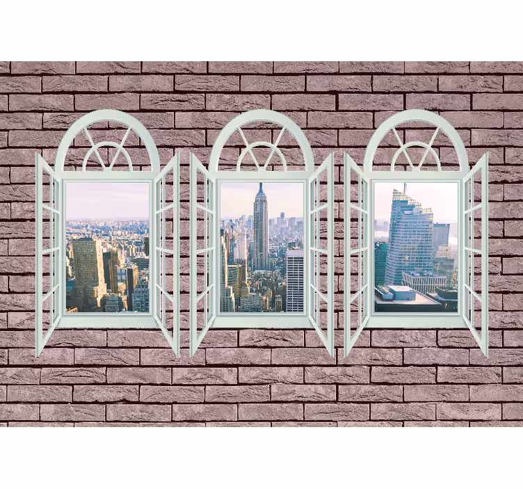 Papel mural new york vista del horizonte - TenVinilo