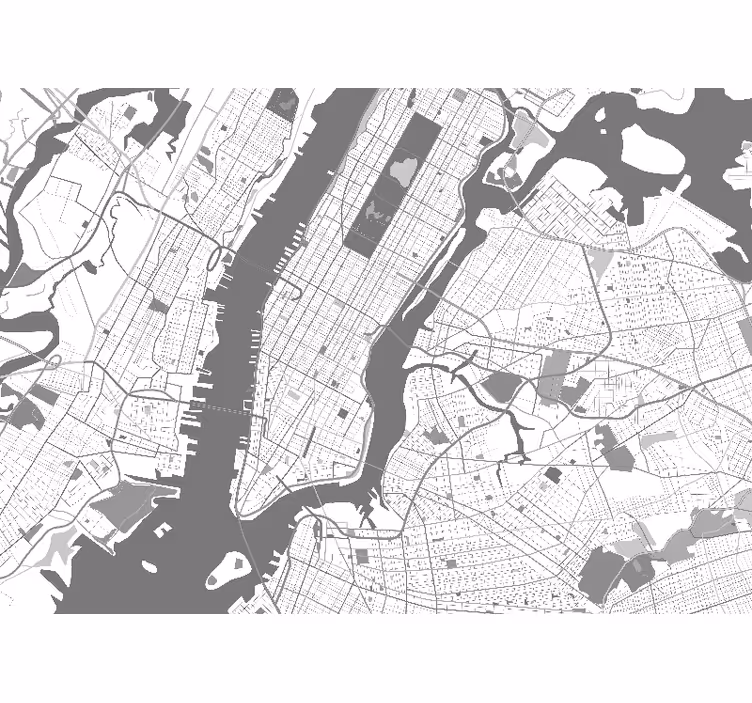 Papel mural new york mapa detallado de nueva york - TenVinilo