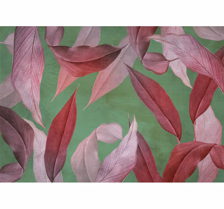 Papel mural flores diseño de hoja de orquídea - TenVinilo