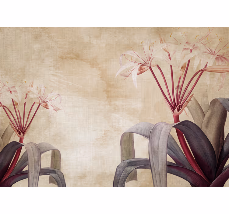 Papel mural flores arreglo floral elegante - TenVinilo