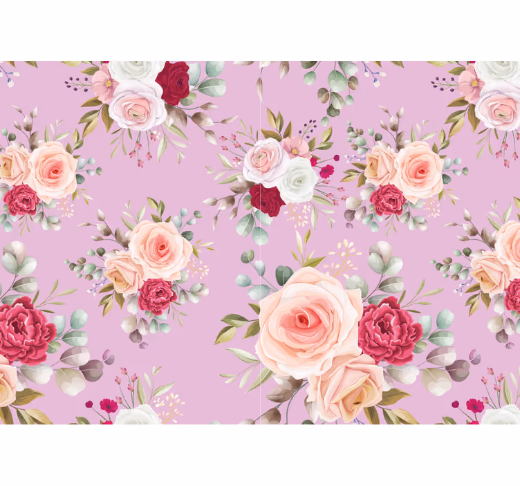 Papel mural flores ramo de flores - TenVinilo