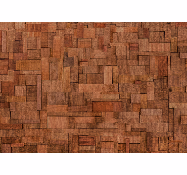 Papel mural piedra tablones de madera texturizados - TenVinilo