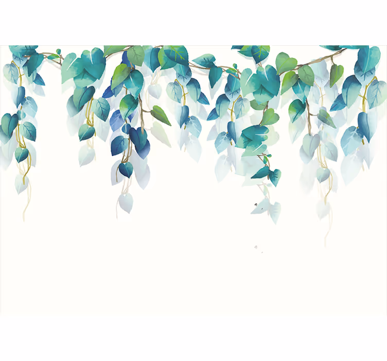 Papel mural salón vides verdes y exuberantes - TenVinilo