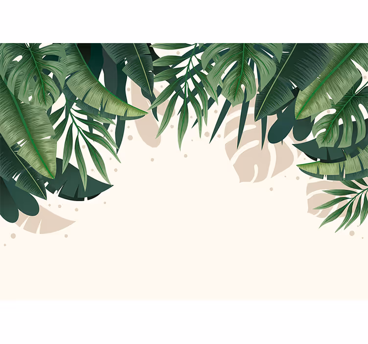 Papel mural naturaleza dosel de hojas tropicales - TenVinilo