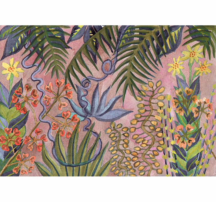 Papel mural naturaleza exhibición de flora tropical - TenVinilo