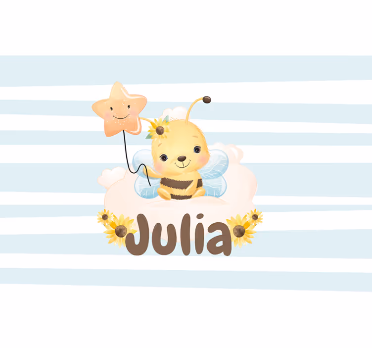 Papel mural para bebé personaje de abeja lindo - TenVinilo