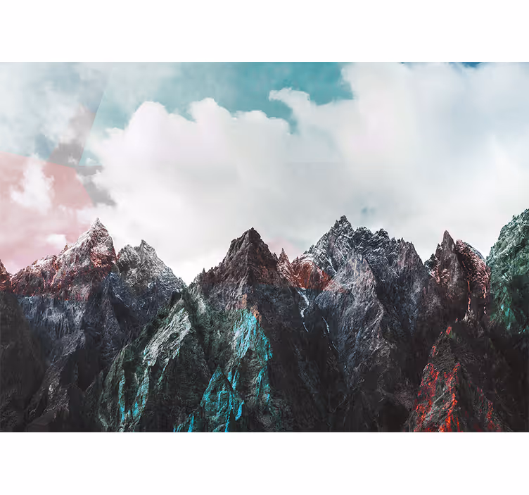 Papel mural montaña cumbres majestuosas - TenVinilo