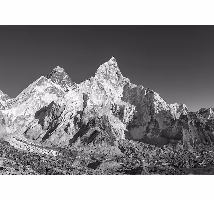 Papel mural montaña cordillera de picos majestuosos - TenVinilo