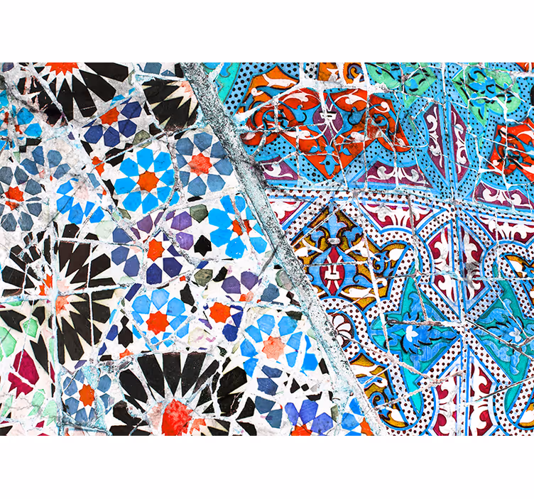 Papel mural texturas patrones de mosaico intrincados - TenVinilo