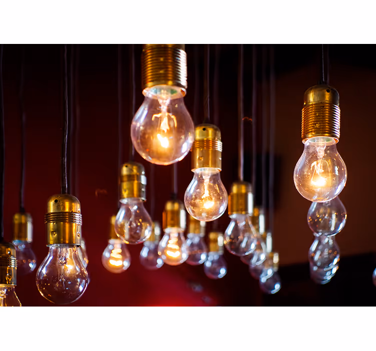 Papel mural vehículos lámpara edison cluster - TenVinilo