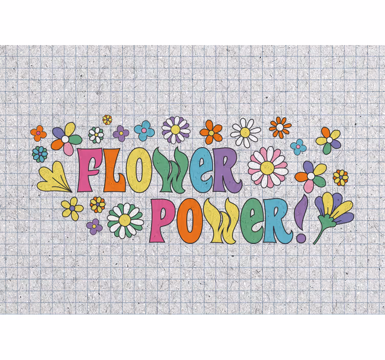 Papel mural flores diseño poder floral - TenVinilo