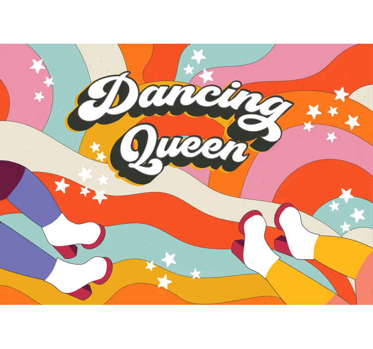 Papel mural música vibras de reina de la danza - TenVinilo