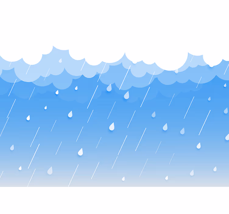 Papel mural cielo paisaje nublado con gotas de lluvia - TenVinilo