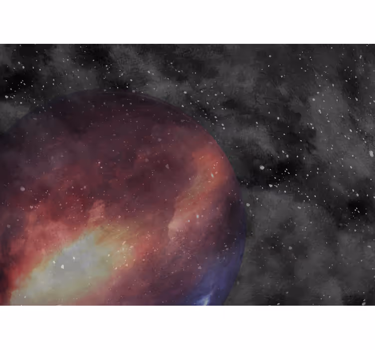 Papel mural espacio esfera púrpura celestial - TenVinilo