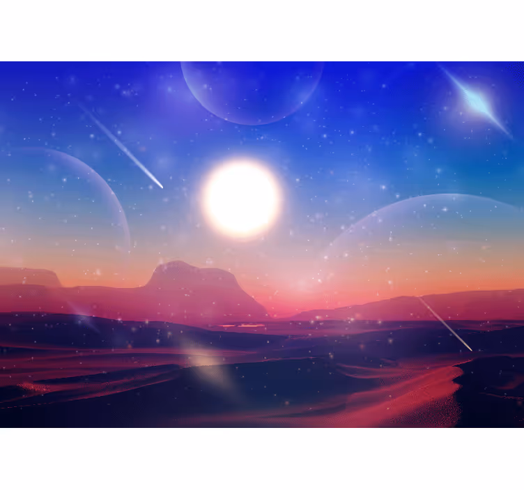 Papel mural espacio mundo de sueños celestiales - TenVinilo