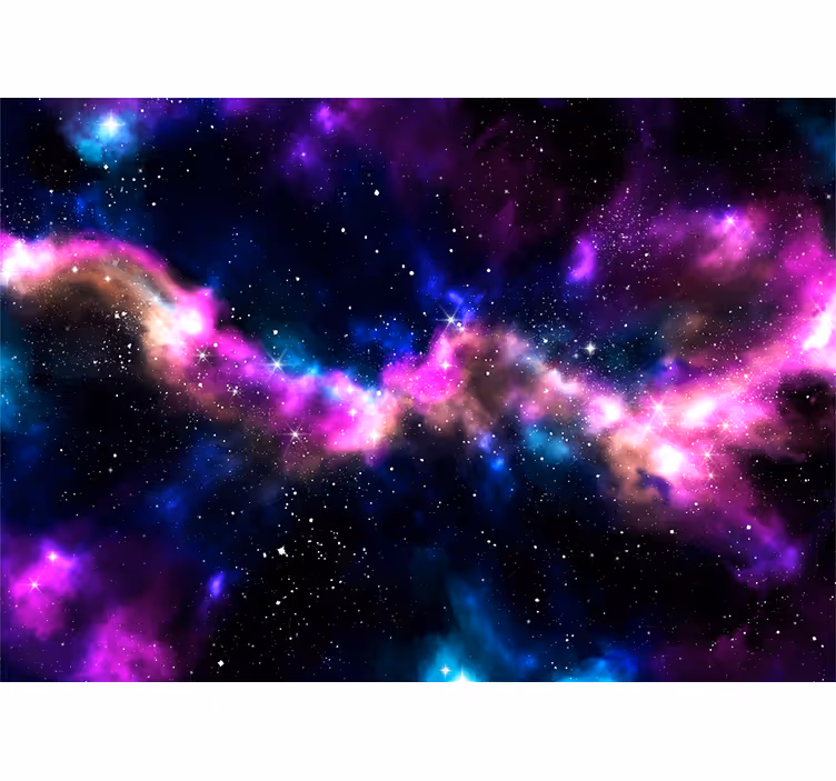 Papel mural espacio paisaje de nebulosa cósmica - TenVinilo