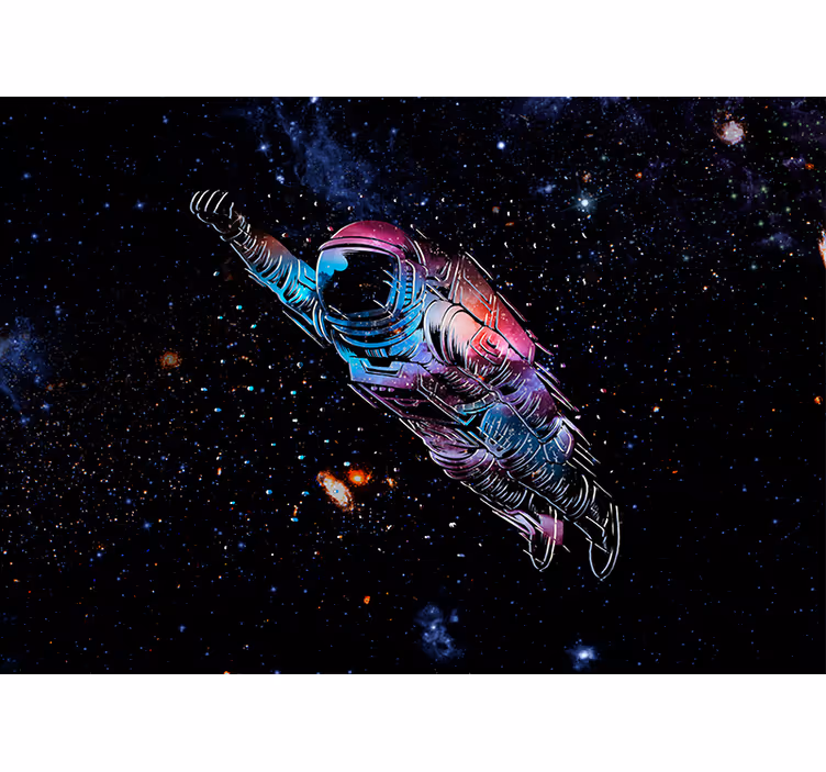 Papel mural espacio valiente astronauta - TenVinilo