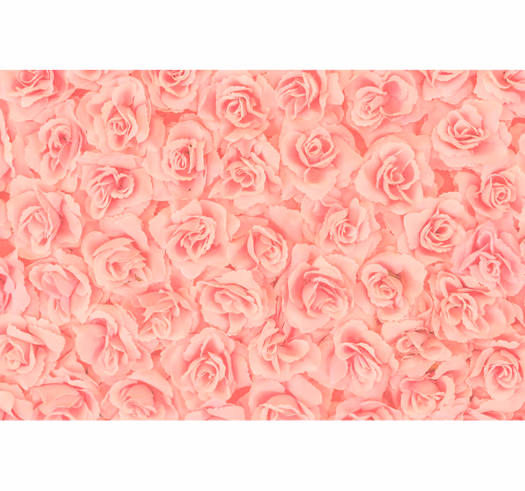 Papel mural flores rosas en flor - TenVinilo