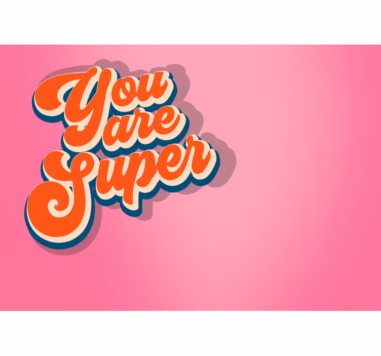 Papel mural frases eres super - TenVinilo