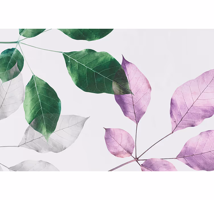 Papel mural naturaleza acentos botánicos frondosos - TenVinilo