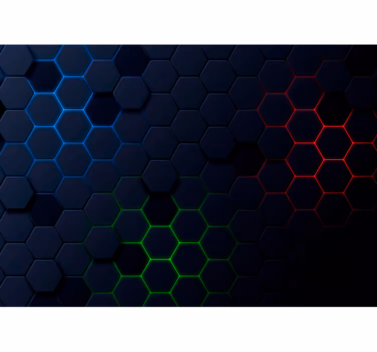 Papel mural textura tonos hexagonales - TenVinilo