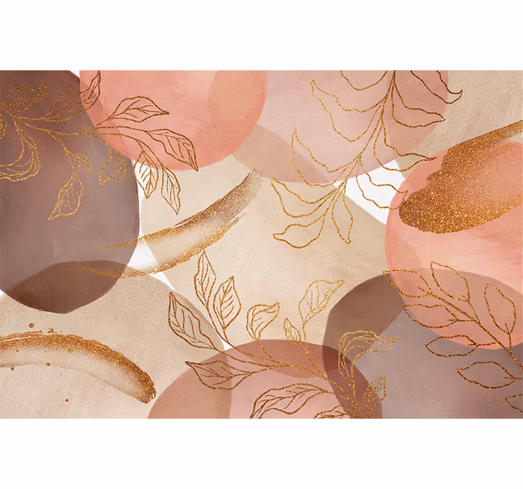 Papel mural baño patrón floral ornamental - TenVinilo