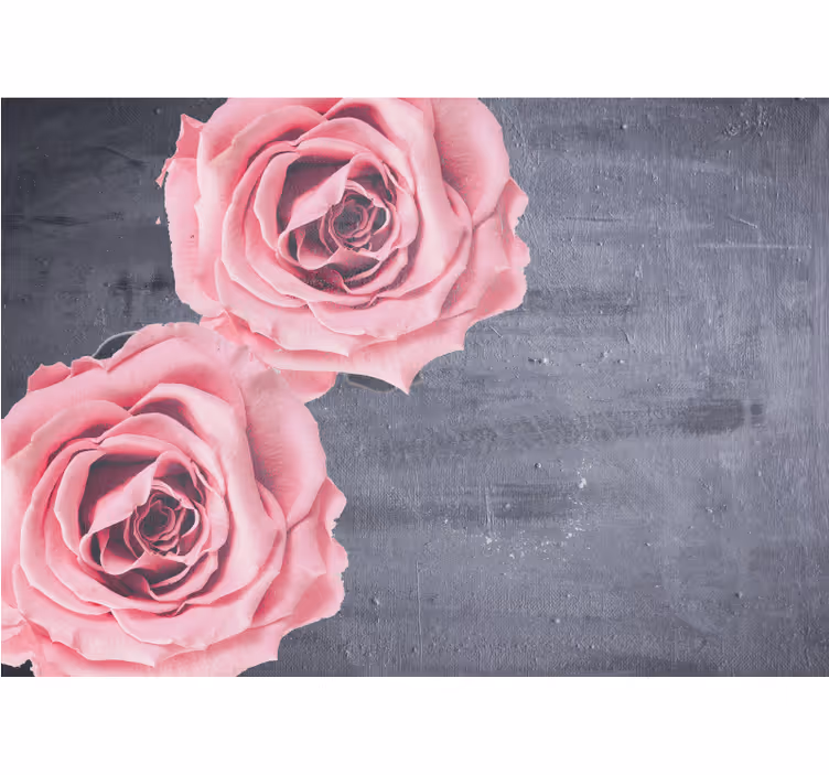 Papel mural flores detalle de rosas rosadas - TenVinilo