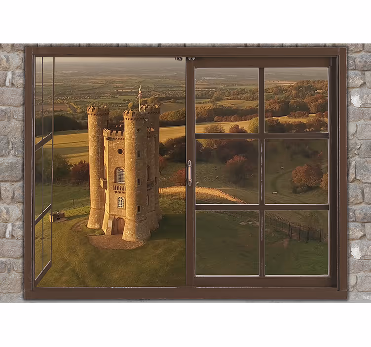 Papel mural ciudades vista del castillo histórico - TenVinilo